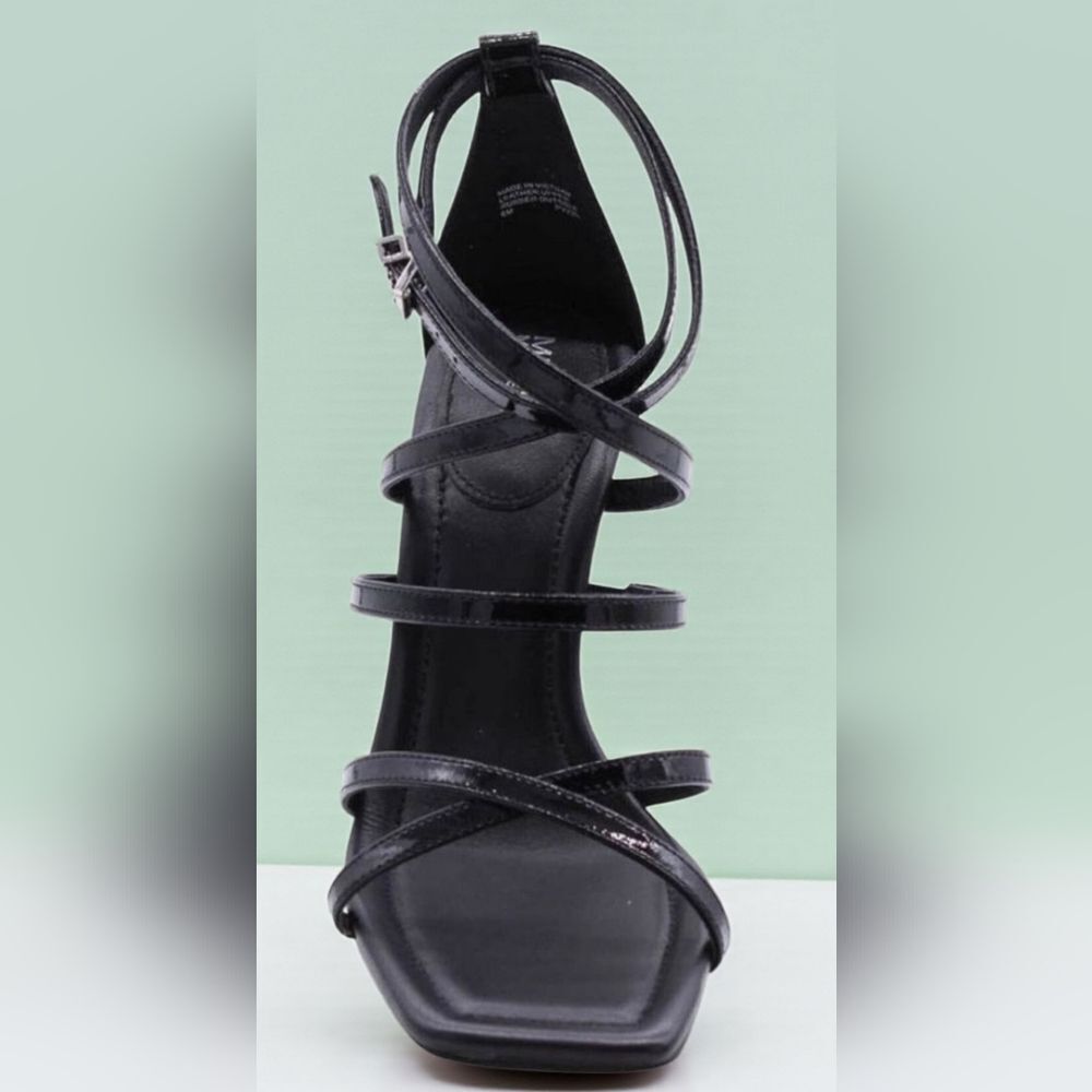 Michael Kors NEW Imani BLACK Patent leather Sandals Size 9 - Picture 6 of 7